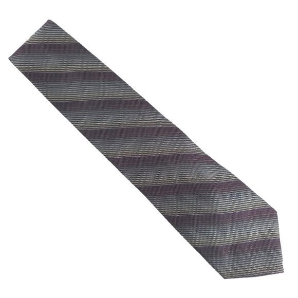 Jhane Barnes Men Necktie 100% Silk Striped Multicolor 58x4 - NWOT made in Japan - Picture 1 of 6